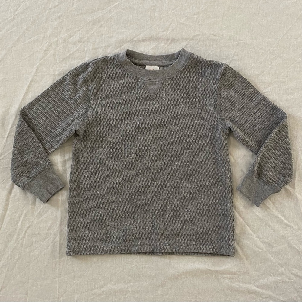 Wonder Nation Boys Long Sleeve Thermal Top Grey XS